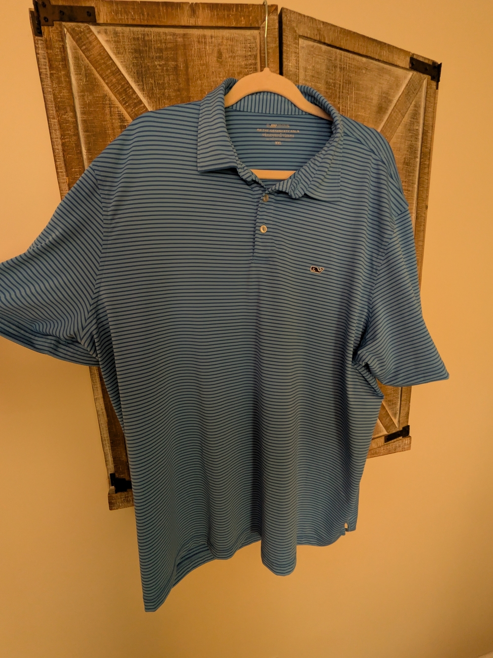 Vineyard Vines Blue Thin-Striped Polo XXL